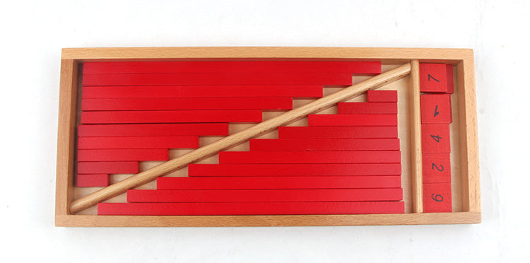 Montessori Rechenstäbe Holzspielzeug für Kinder – Frühes Mathematik-Lernspiel ab 2 Jahren, Unisex