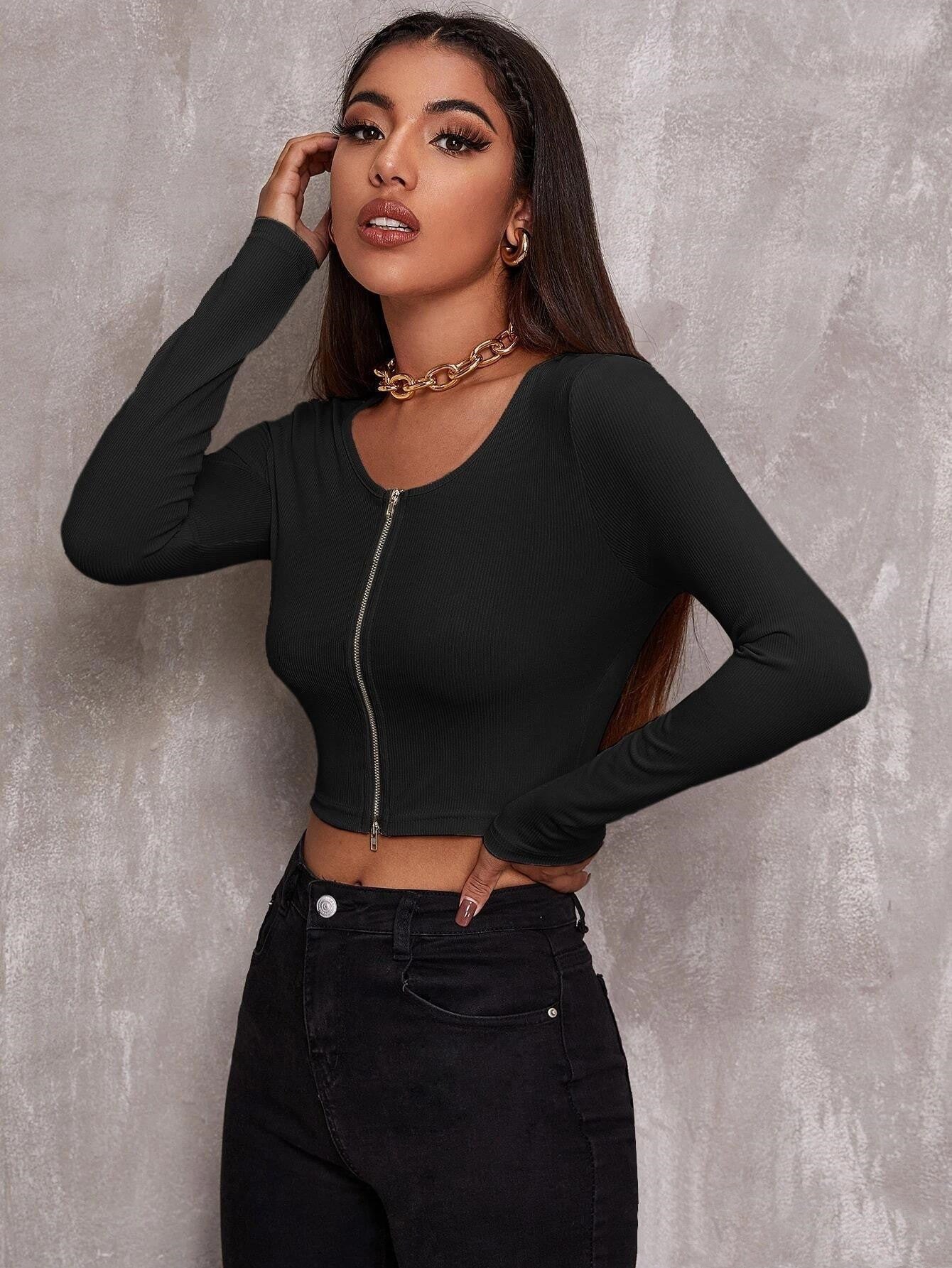 Juliet – Harajuku Damen Bluse in Schwarz