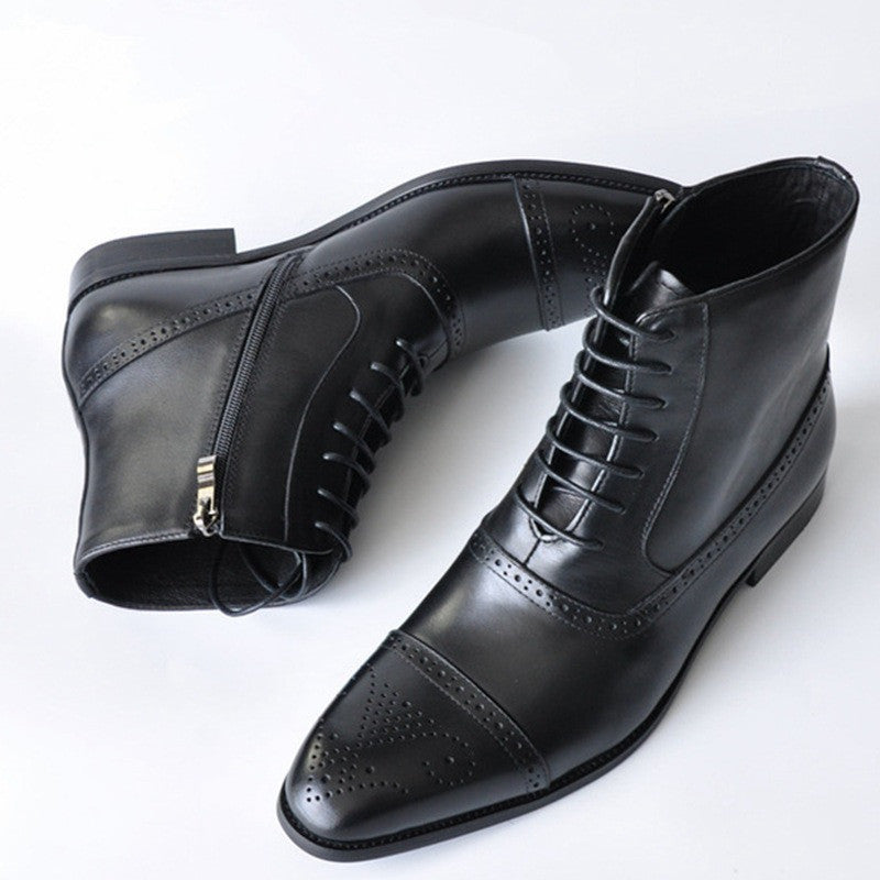 Damian – Große Herren-Winterstiefel aus Vintage-Leder