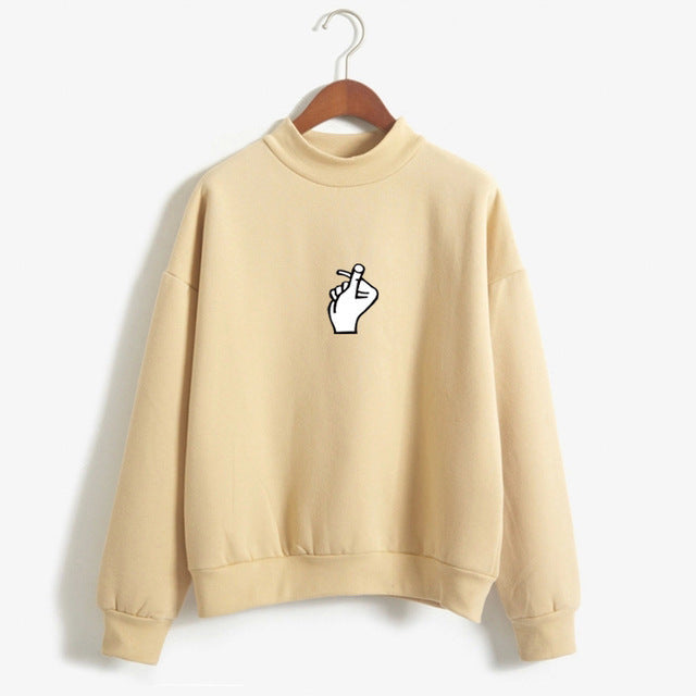 Janet – Koreanischer Ulzzang Pullover mit Herzmotiv