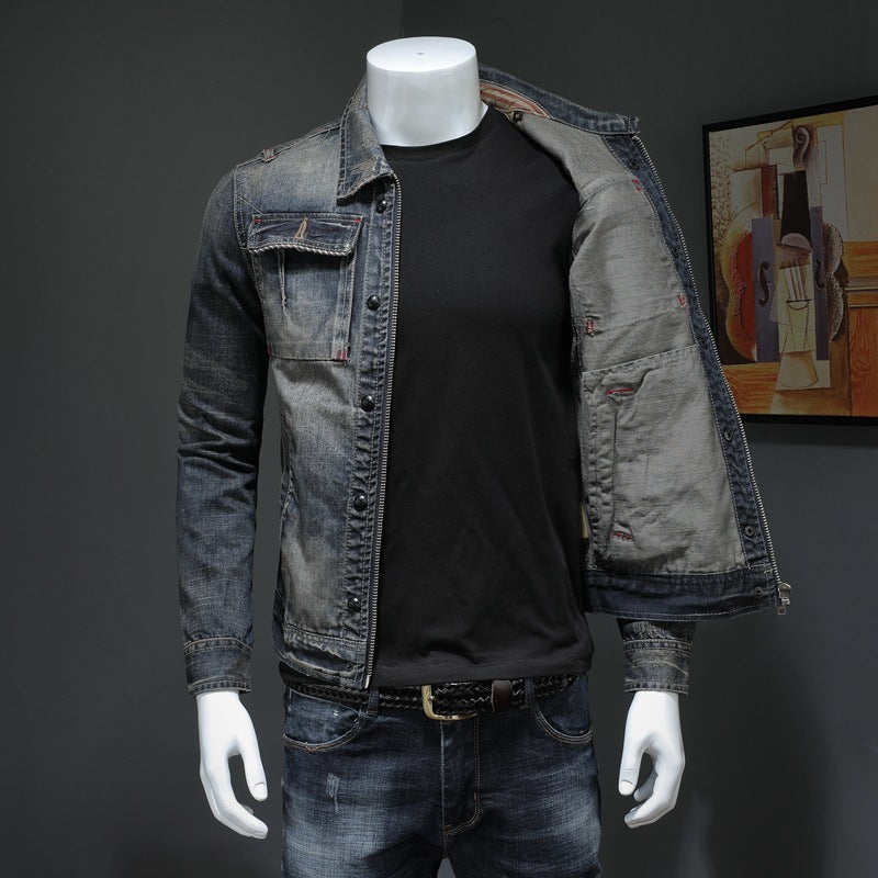 Rhys – Herren-Denimjacke in Übergröße