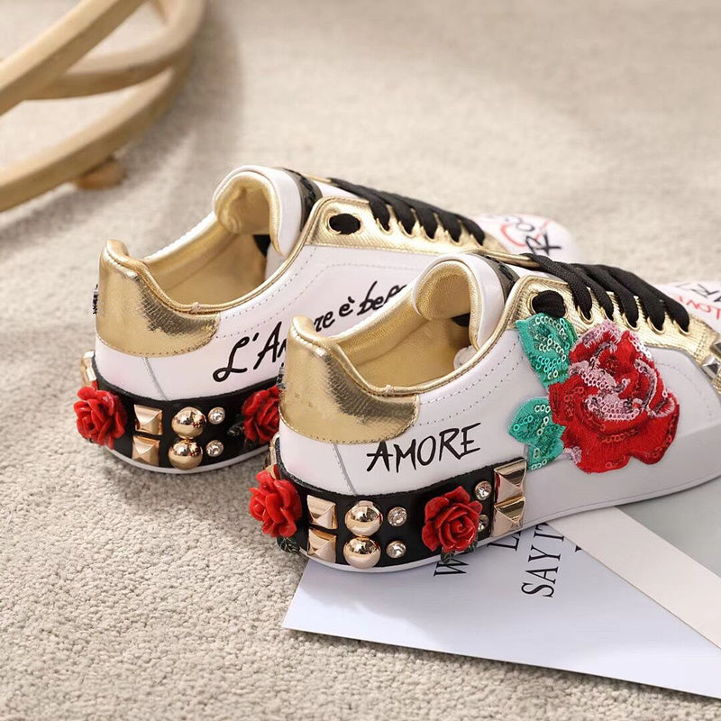 Lily – Weiße Leder-Damenschuhe