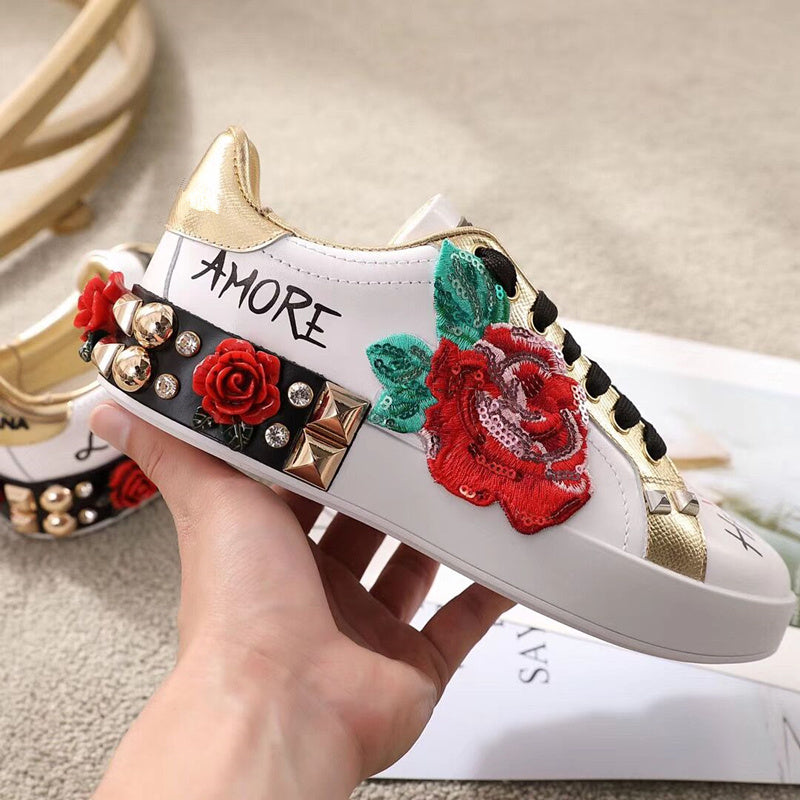 Lily – Weiße Leder-Damenschuhe