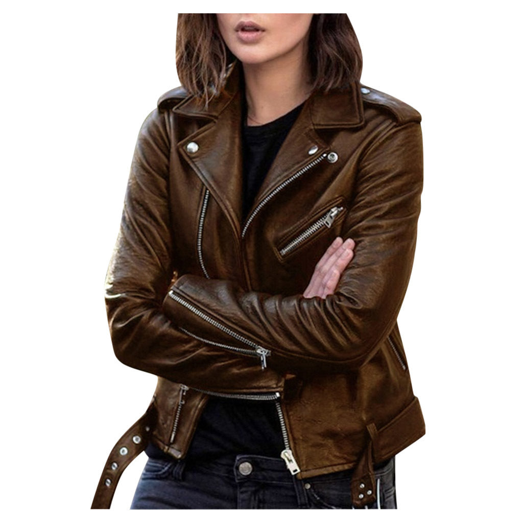 Jack – Kurz geschnittener Herren-Lederjacke mit Reißverschluss