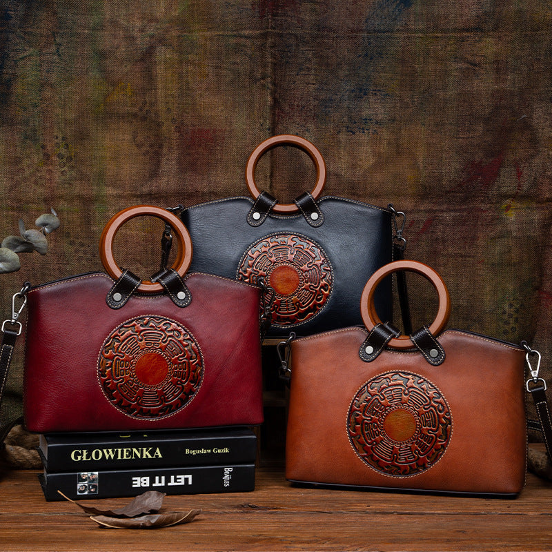 Alice – Vintage Damenhandtasche aus veganem Leder