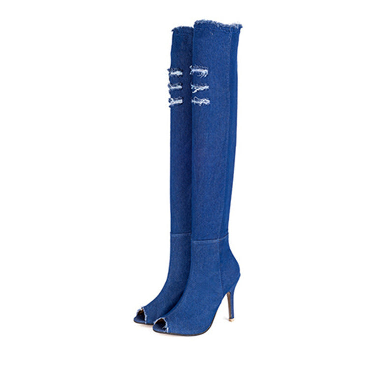 Melissa – Damen-Stretchstiefel mit weitem Schaft