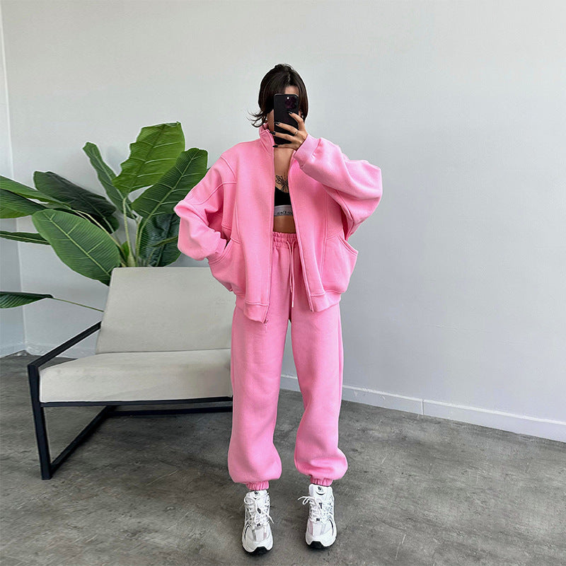 Nicola – Modischer Jogger-Set mit Taschen und Stehkragen