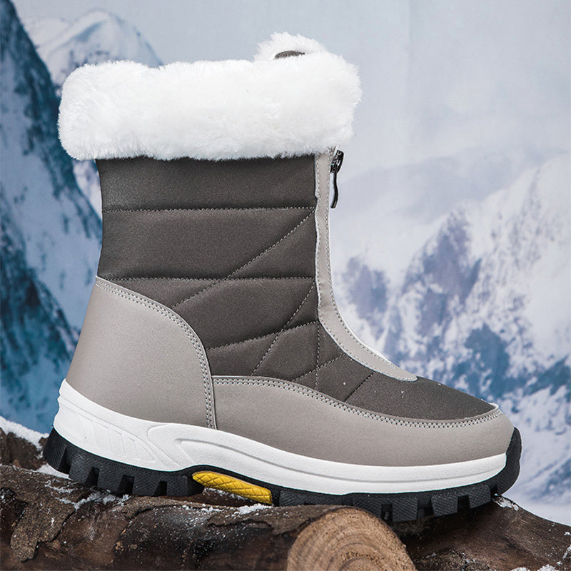 Janet – Leichte Damen-Schnürstiefel mit Reißverschluss