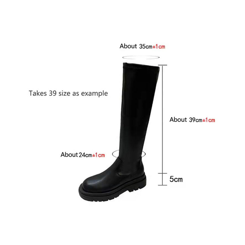 Barbara – Dicke Sohle Stiefel mit Chunky Absatz