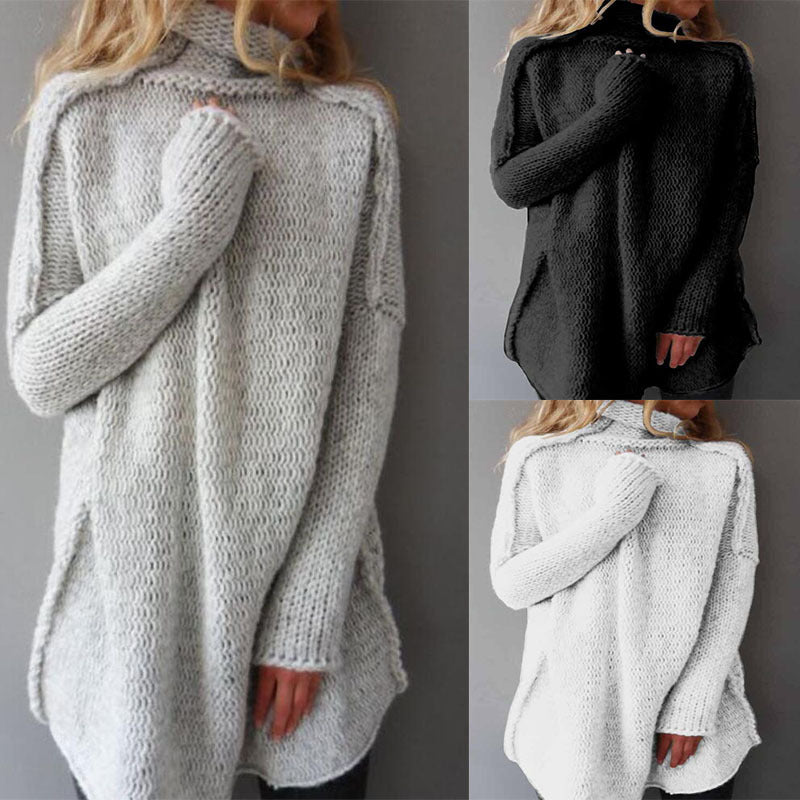 Mick – Langer Pullover mit Heaps-Kragen