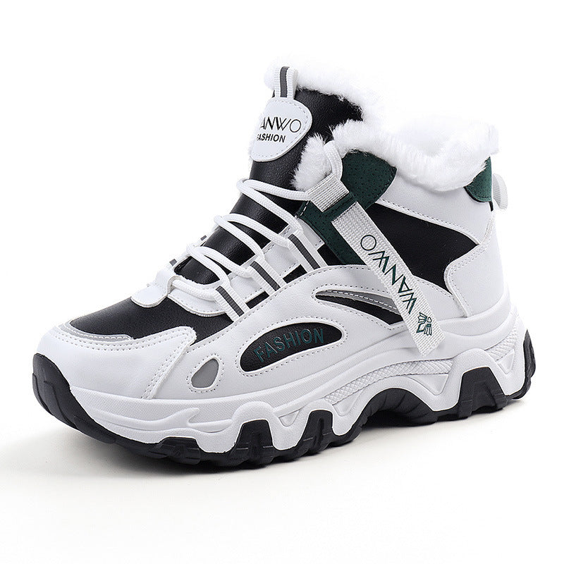 Jessica – Winterwarme Damen-Sneaker mit Schnürung und Plüschfutter