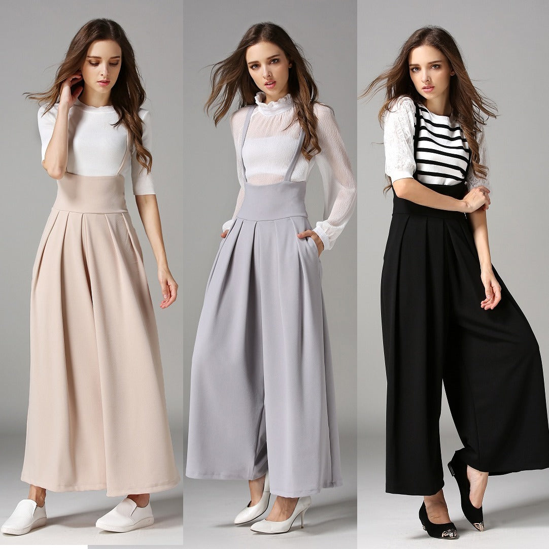 Amelia – Weite Damenhosen mit Hosenträgern