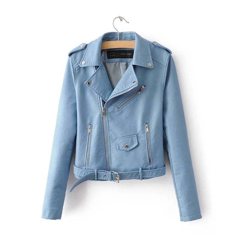 Gillian – Damen Lederjacke im koreanischen Stil für Herbst und Winter