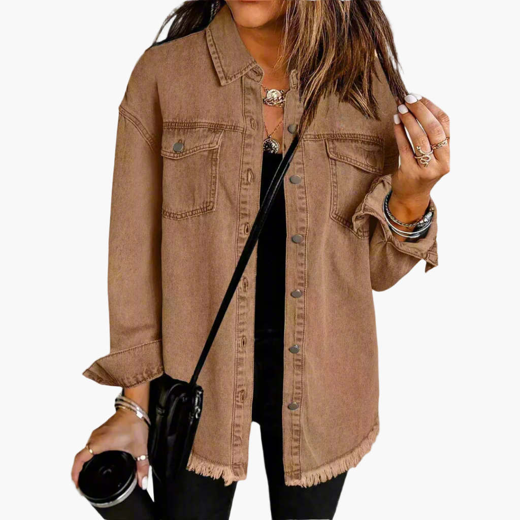 Damen Jeansjacke im lässigen Oversize-Stil – Vielseitige Übergangsjacke für Alltag und Freizeit