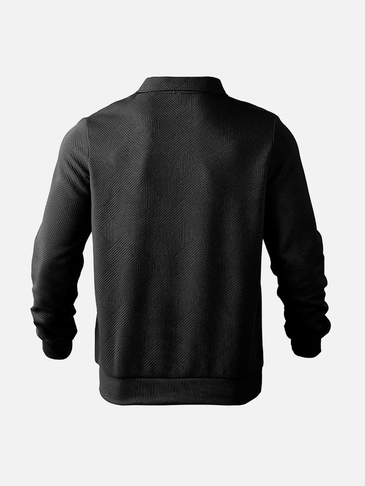 Herren Pullover mit Halbzipp und dezentem Muster – Smart-Casual & Büro-Look