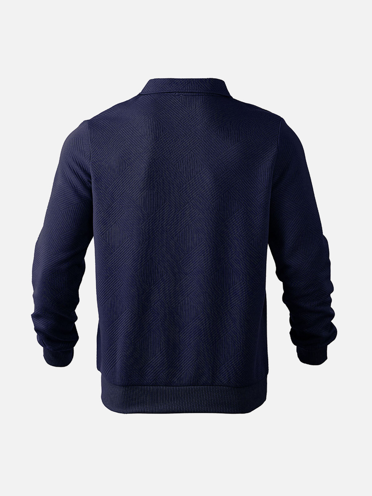 Herren Pullover mit Halbzipp und dezentem Muster – Smart-Casual & Büro-Look