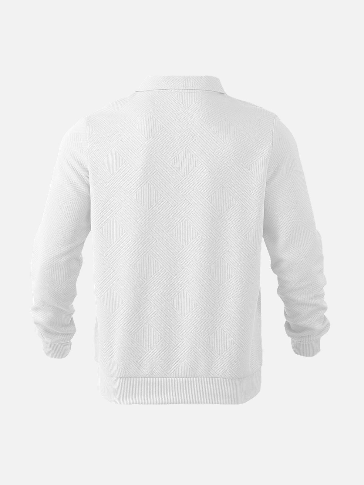 Herren Pullover mit Halbzipp und dezentem Muster – Smart-Casual & Büro-Look