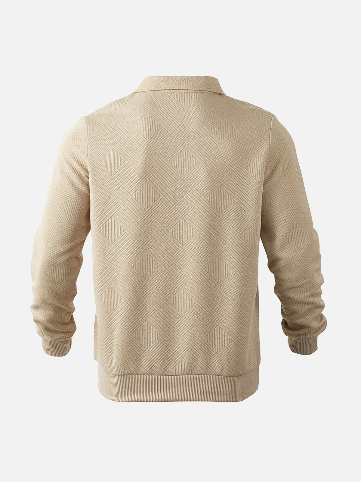 Herren Pullover mit Halbzipp und dezentem Muster – Smart-Casual & Büro-Look