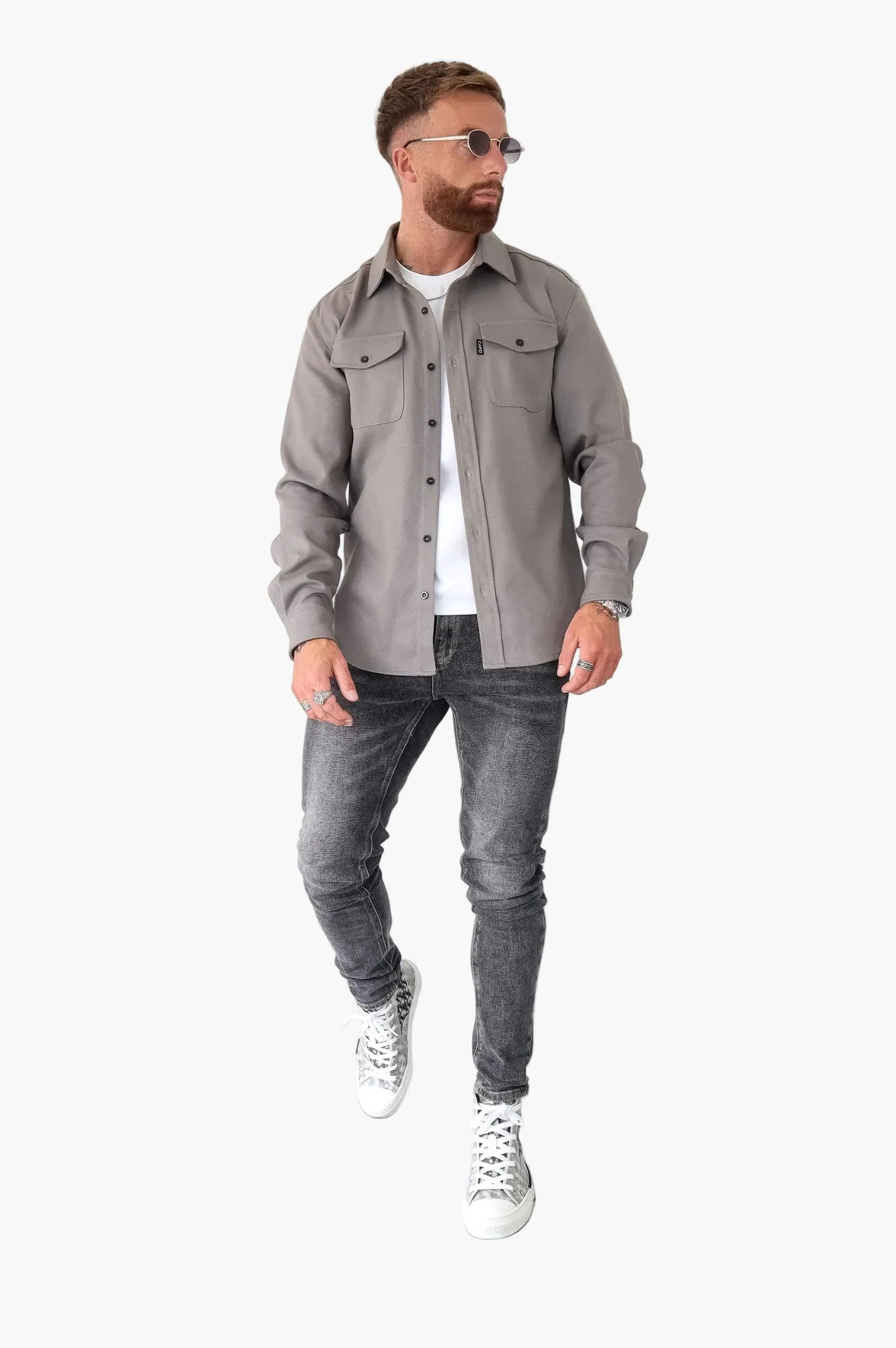 Herren Overshirt Jacke Modern Alltag Slim Fit