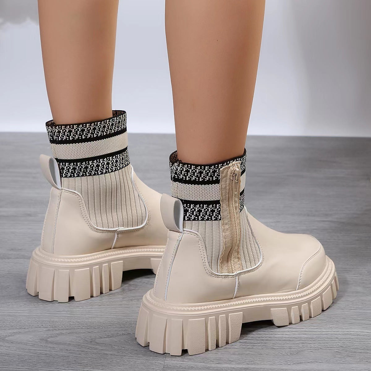 Hayley – Mittelhohe Stiefel mit Reißverschluss und rutschfester Sohle für Damen