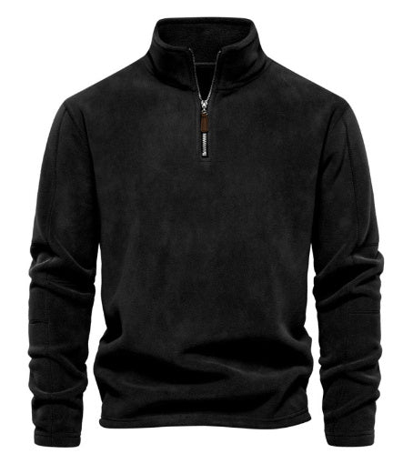 Ron – Stehkragen-Reißverschluss-Sweatshirt mit Fleece