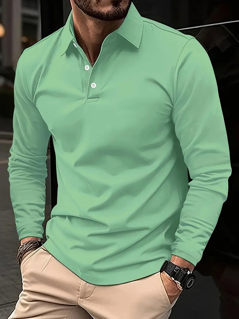 Jonathan – Langärmliges Herren-Poloshirt mit Polo-Kragen