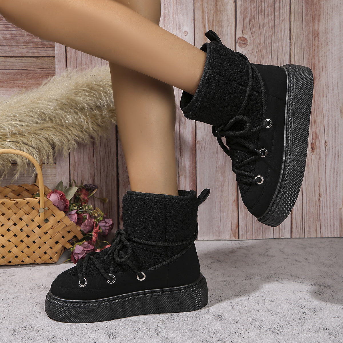 Carol – Damen Schneestiefel mit Plateau und Baumwollfutter