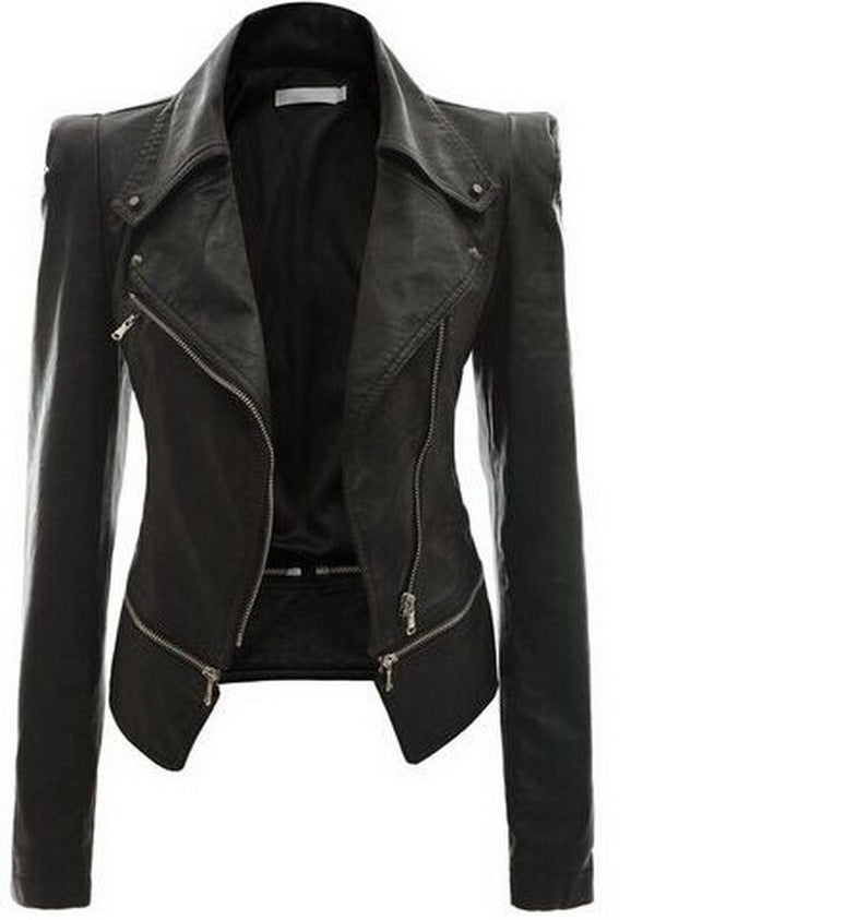 Rebecca – Motorrad-Lederjacke mit Reißverschluss