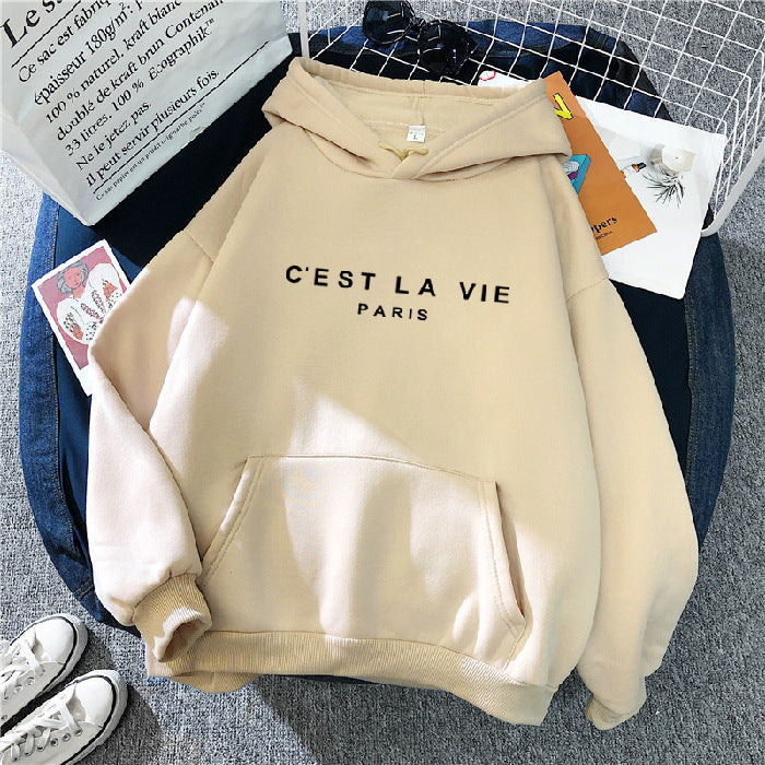 Bernard – Lockerer Kapuzenpullover mit Buchstaben-Print