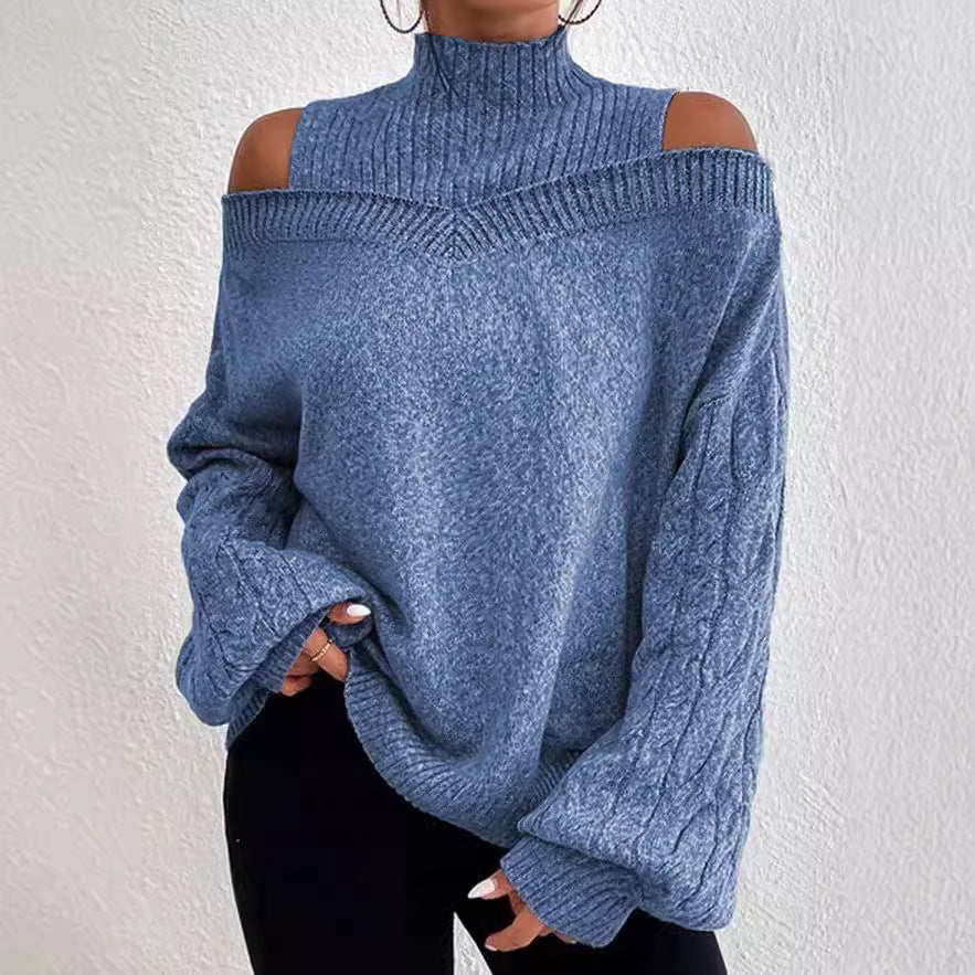 Natasha – Off-Shoulder Pullover mit Laternenärmel