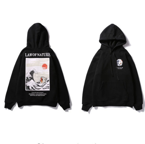 Simon – Retro-Hoodie mit Wellenmuster