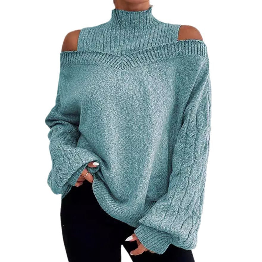 Natasha – Off-Shoulder Pullover mit Laternenärmel