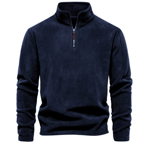 Ron – Stehkragen-Reißverschluss-Sweatshirt mit Fleece