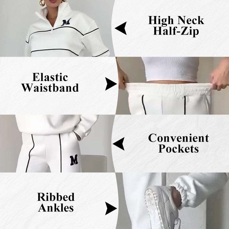 Jade – Lässiges Damen-Sweatshirt-Set mit Taschen