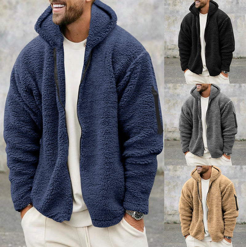 Leon – Herren-Fleecejacke mit Kapuze für Herbst und Winter