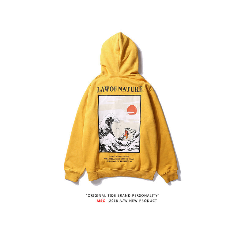 Simon – Retro-Hoodie mit Wellenmuster
