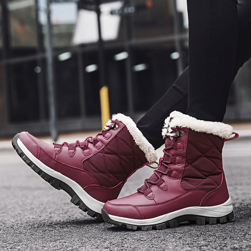 Sue – Modische Damen Schneestiefel mit hohem Schaft