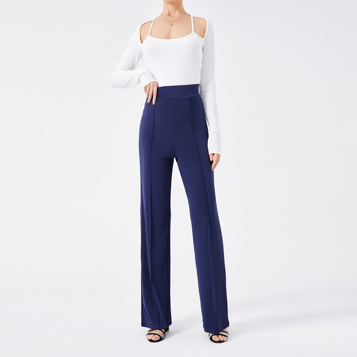 Alice – Elegante Damen-Schlaghose, Hochgeschnitten