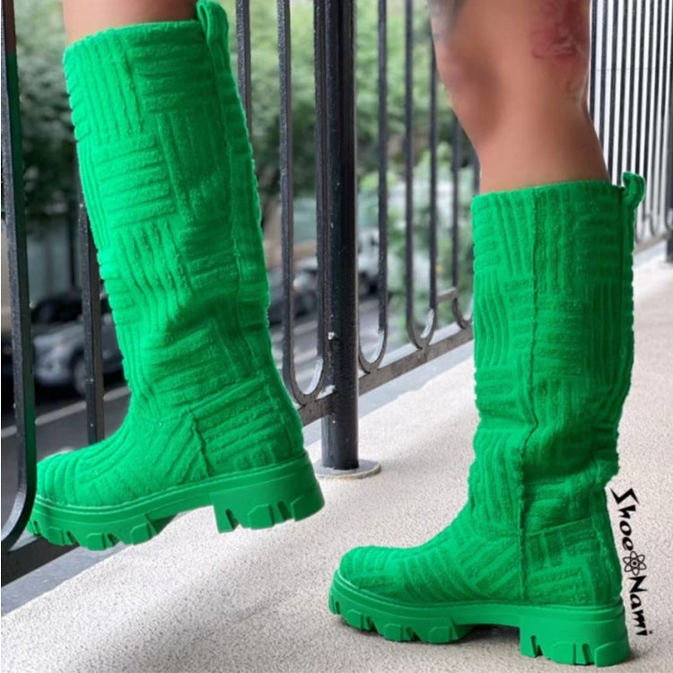 Joanne – Modische Damenstiefel mit Plattform und Westernstil
