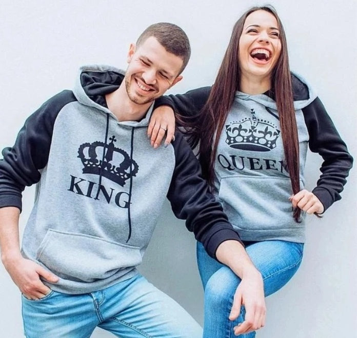 Simon – Bedrucktes Kapuzen-Sweatshirt für Paare