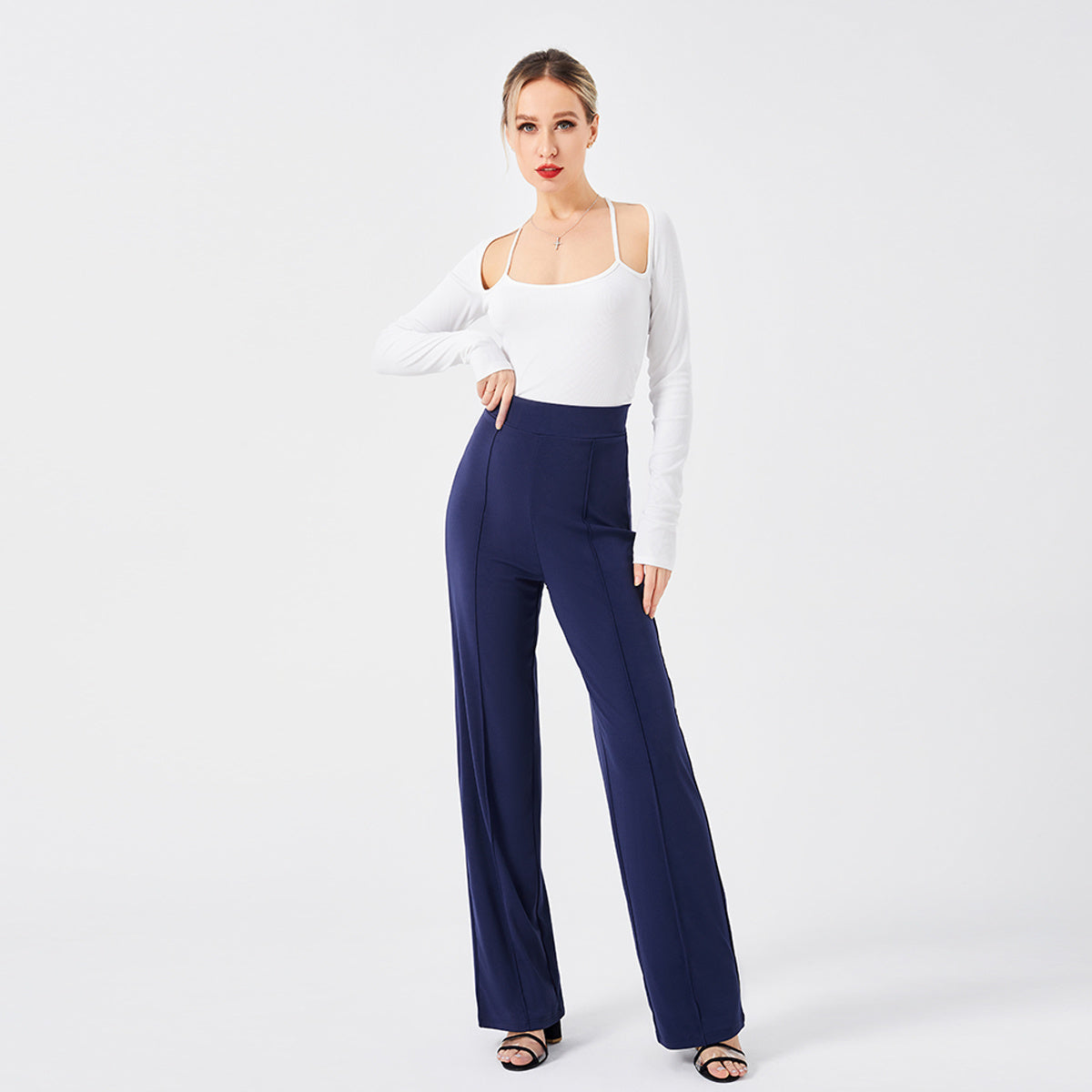 Alice – Elegante Damen-Schlaghose, Hochgeschnitten