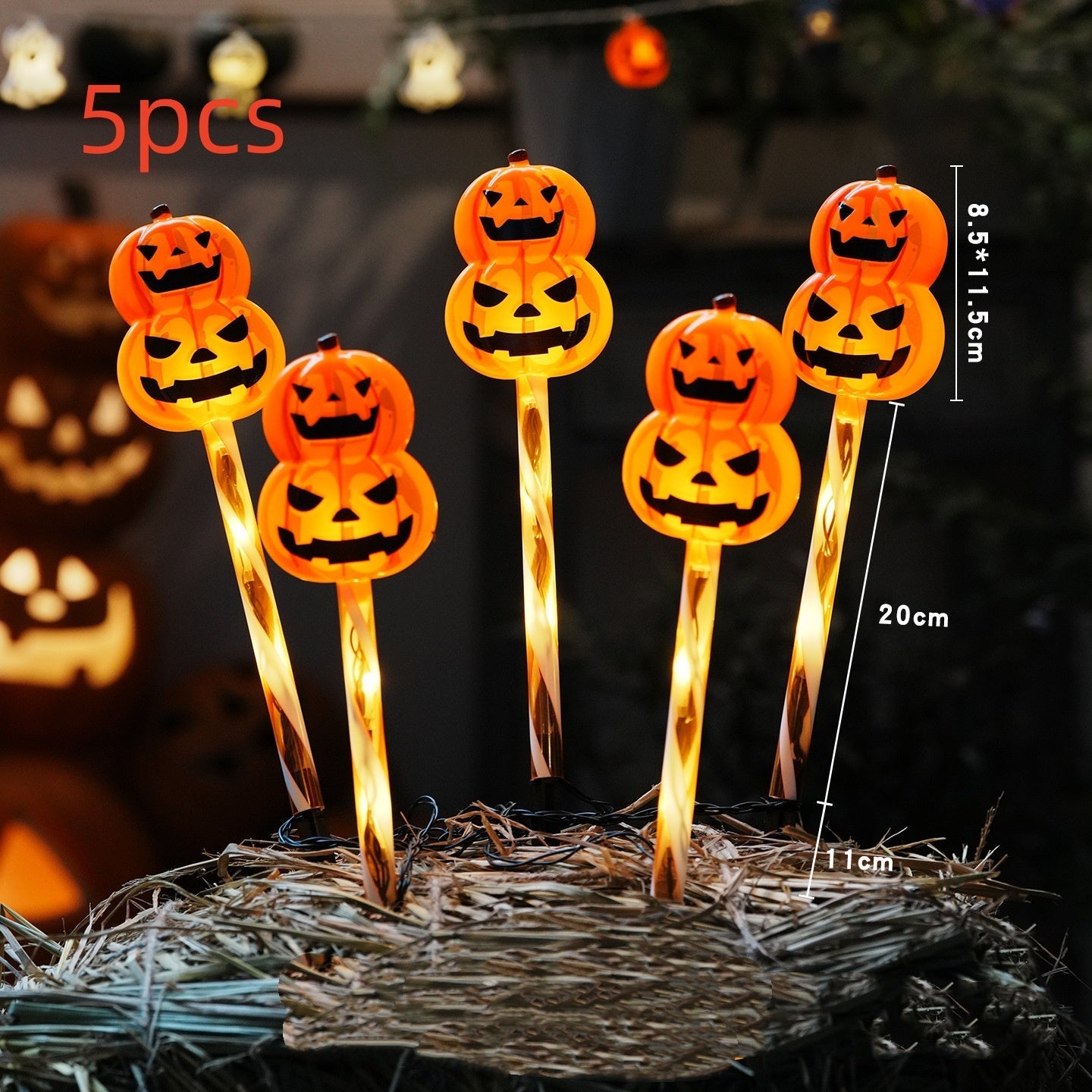 Halloween Deko LED Geister Lichterkette – Lustige Outdoor Partybeleuchtung für Halloween