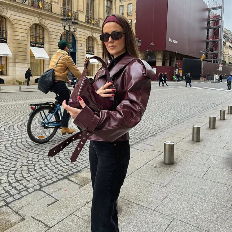 Harriet – Lederjacke mit Lässigem Revers für Damen