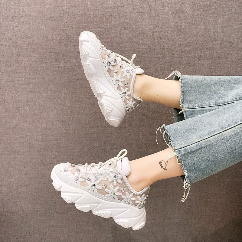Linda – Damen Sneakers mit Atmungsaktivem Mesh und Dicke Sohle