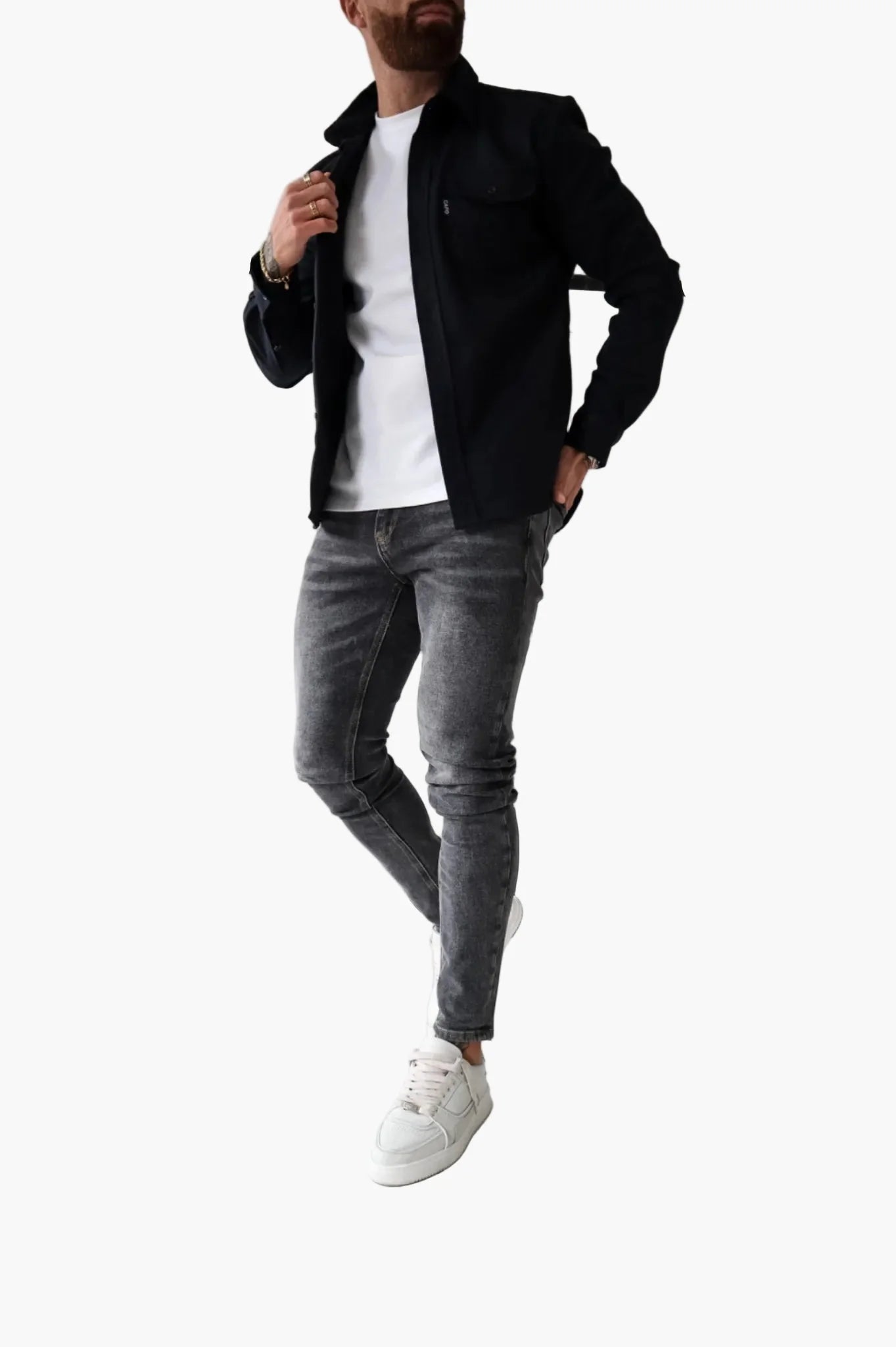 Herren Overshirt Jacke Modern Alltag Slim Fit
