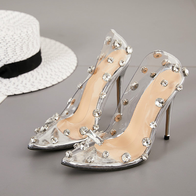 Francesca – Damen High Heels mit Strasssteinen