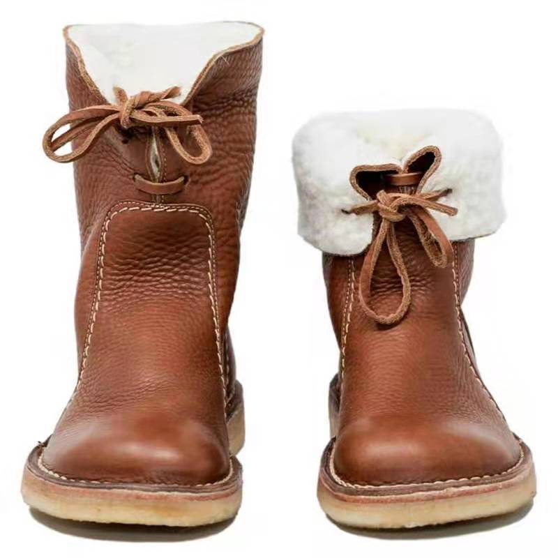 Sue – Damen Winterstiefel mit Kunstpelz und Schnürung