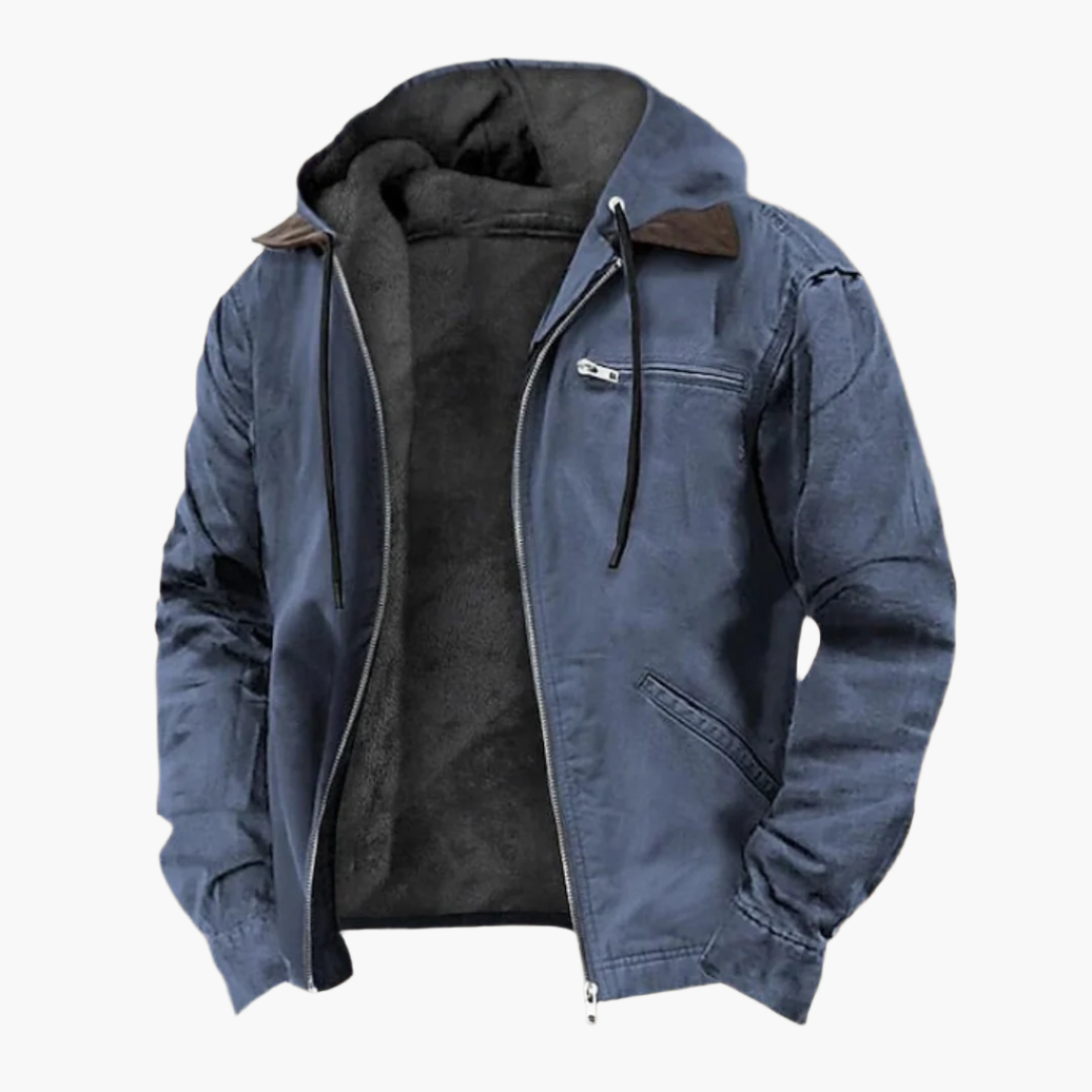 Herren Freizeitjacke mit Kapuze und Reißverschluss – Lässige Übergangsjacke für Alltag und Outdoor