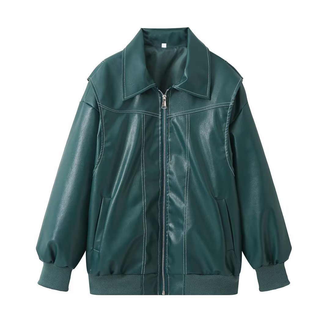 Nicola – Coole Damen-Lederjacke mit Reißverschluss