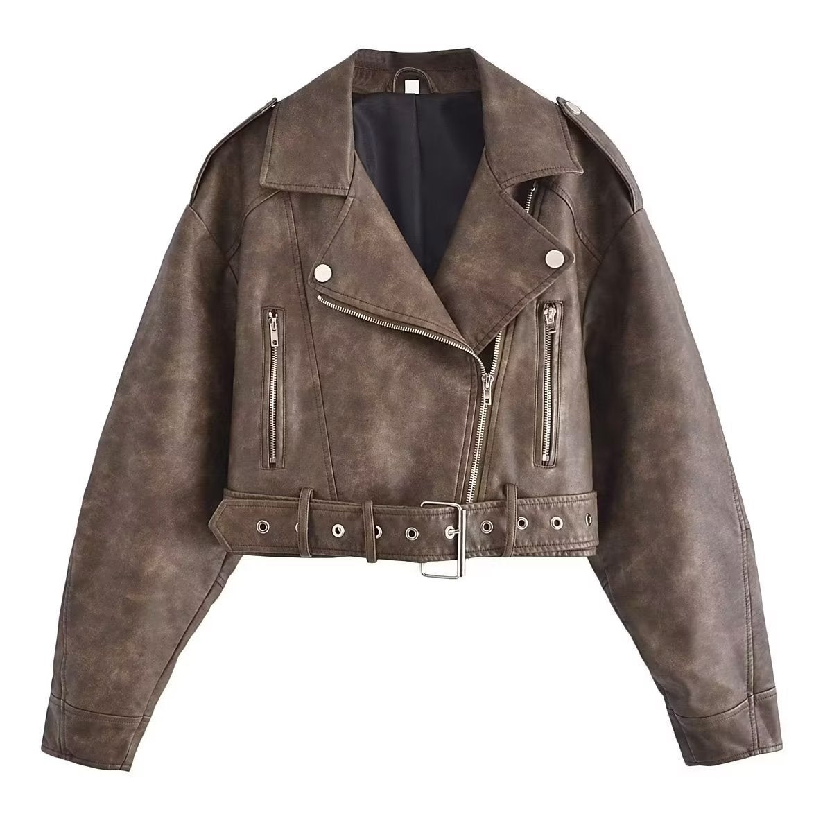 Natalie – Waschbare Lederjacke mit Farbverlauf